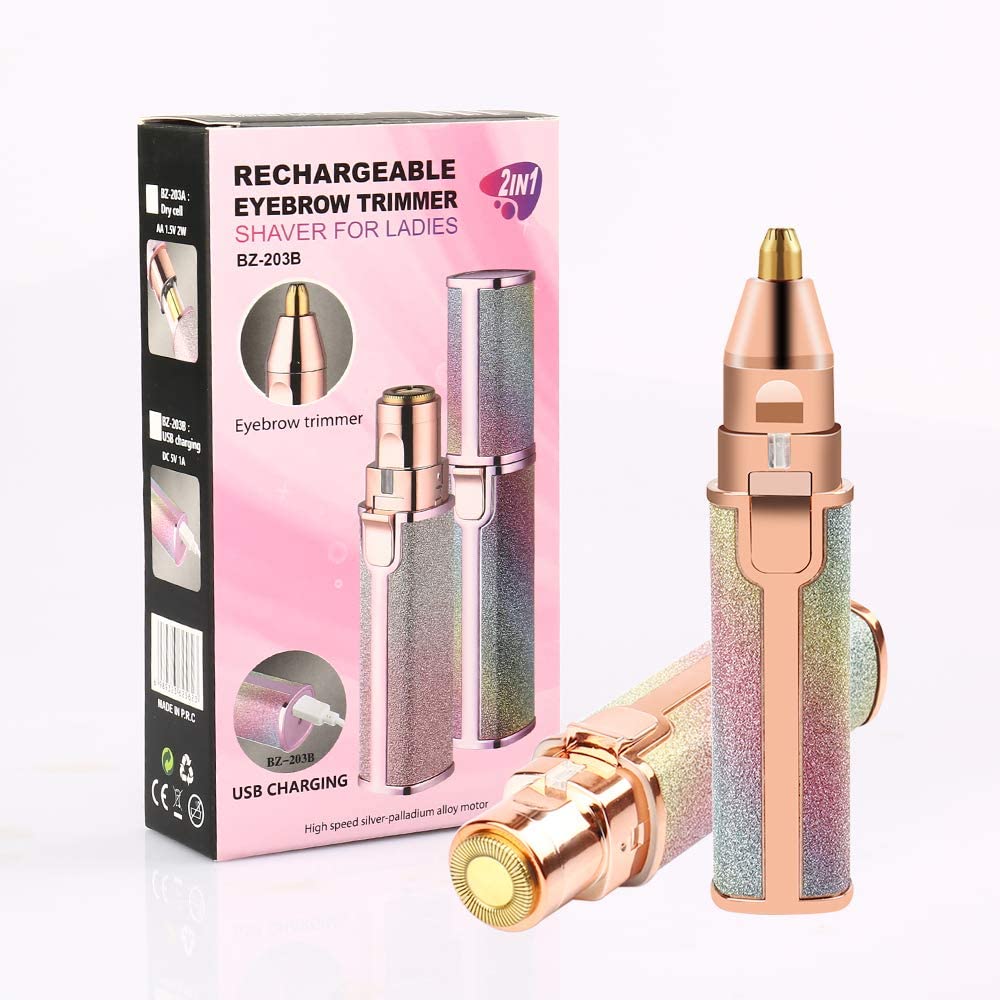 Blawless 2 in 1 Rechargeable Eyebrow and Facial Hair Remover